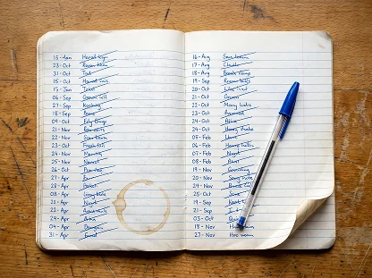 A handwritten notebook log of sleep aid test dates
